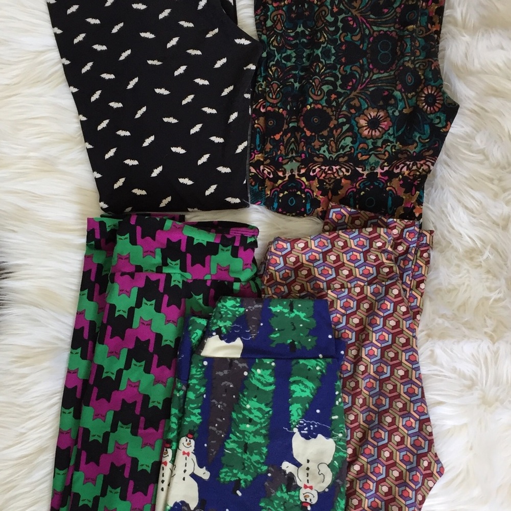 Lot of 5 Lularoe one size fits most leggings